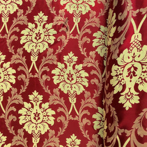 Burgundy Velvet Jacquard Fabric 9025 SV570426 3