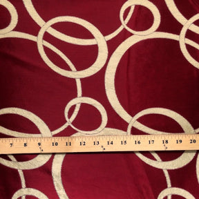 Burgundy Velvet Jacquard Fabric 9055 SV570415 4