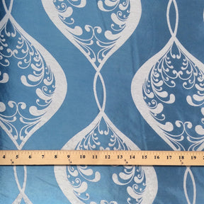 Blue Velvet Jacquard Fabric 9078 SV570414 4