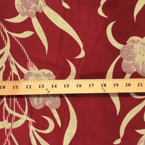 Burgundy Velvet Jacquard Fabric 9085 SV570416 3