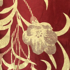 Burgundy Velvet Jacquard Fabric 9085 SV570416 4