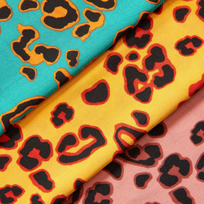Clouded Leopard Crepe De Chine Print Fabric Group