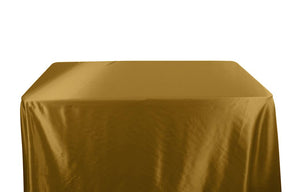 Charmeuse Satin 6 Feet Banquet Table Covers Gold 2