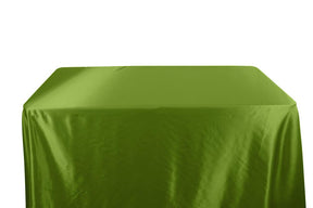 Charmeuse Satin 6 Feet Banquet Table Covers Olive 1
