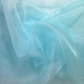 Crystal Organza Rod Pocket Curtains Aqua 3