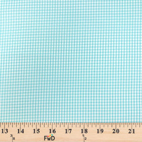 1/16 Inch Gingham Check Polyester Cotton Poplin Fabric SV575753 Aqua Image 3