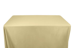 Cotton Broadcloth 58 59 8 Feet Banquet Table Covers Beige 1
