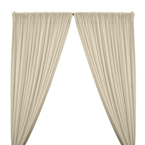 Ity Stretch Knit Jersey Rod Pocket Curtains Beige 1