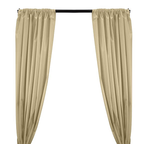 Ottertex Canvas Waterproof Rod Pocket Curtains Beige 1