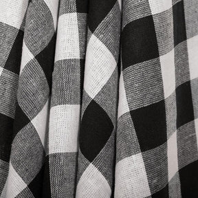 Gingham 1 Inch Check Yarn Dyed Broadcloth Fabric SV577539 White / Black Image A4