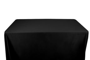 Cotton Broadcloth 58 59 8 Feet Banquet Table Covers Black 1