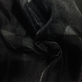 Crystal Organza Rod Pocket Curtains Black 3