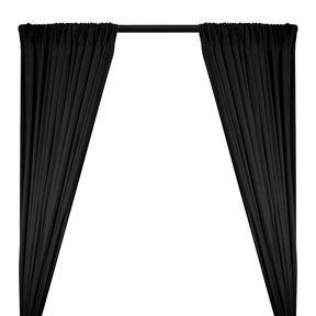 100 Cotton Broadcloth Rod Pocket Curtains Black 1