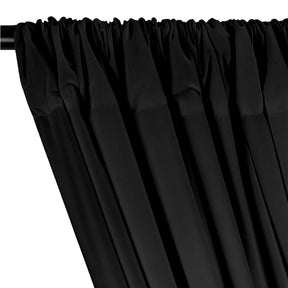 100 Cotton Broadcloth Rod Pocket Curtains Black 2