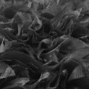 Black Ruffle Organza Fabric SV570336 2