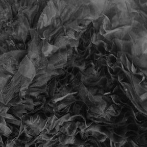 Black Ruffle Organza Fabric SV570336 3
