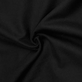 Cotton Flannel Rod Pocket Curtains Black 3
