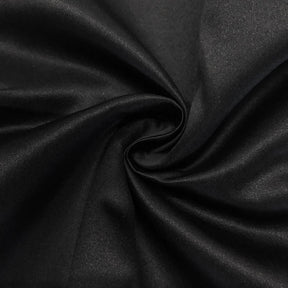 Matte Satin Peau De Soie Rod Pocket Curtains Black 3