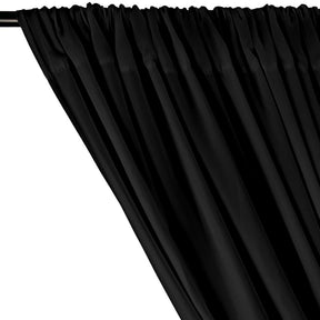 Peachskin Rod Pocket Curtains Black 2