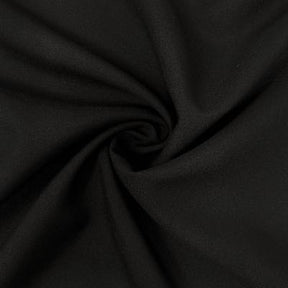 Poplin 110 Rod Pocket Curtains Black 3
