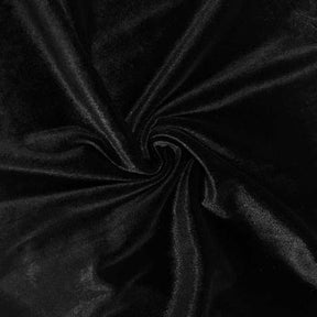 Stretch Velvet Rod Pocket Curtains Black 3