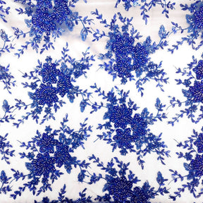 Ivy Bridal Lace Beaded Fabric SV571087 Blue 2
