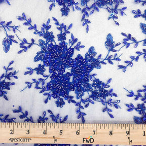 Ivy Bridal Lace Beaded Fabric SV571087 Blue 4