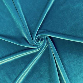 Stretch Velvet Rod Pocket Curtains Blue 3