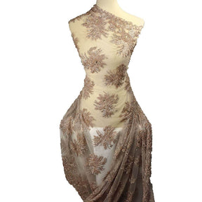 Gloriosa Bridal Lace Beaded Fabric SV574797 Blush 5