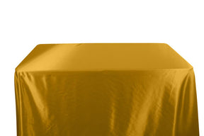 Charmeuse Satin 6 Feet Banquet Table Covers Yellow 1