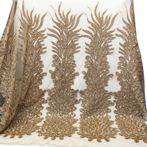 Liatris Bridal Lace Beaded Fabric SV573433 Bronze 5