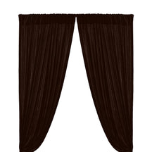 Micro Velvet Rod Pocket Curtains Brown 1