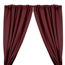 Neoprene Scuba Rod Pocket Curtains Burgundy 1