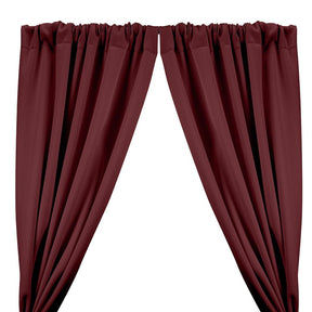 Neoprene Scuba Rod Pocket Curtains Burgundy 1