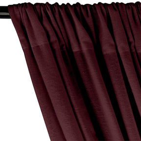 Cotton Flannel Rod Pocket Curtains Burgundy 2