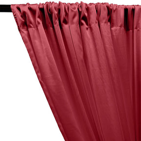 Stretch Charmeuse Satin Rod Pocket Curtains Burgundy 2