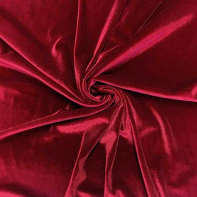 Stretch Velvet Rod Pocket Curtains Burgundy 3