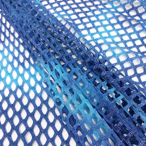Cabaret Stretch Mesh Fabric SV575816 Navy / Turquoise 2
