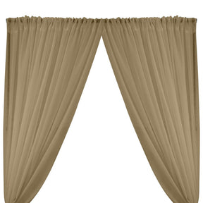 Sheer Voile Gasa Rod Pocket Curtains Camel  1