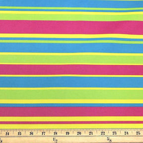 Ottertex Waterproof Canvas Multi Stripe Print Fabric SV574039 - Lime Green Image A9