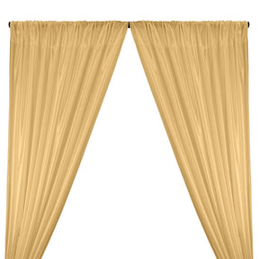 Poly China Silk Lining Rod Pocket Curtains Champagne 1