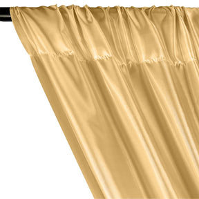 Poly China Silk Lining Rod Pocket Curtains Champagne 2