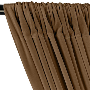 Stretch Velvet Rod Pocket Curtains Champagne 2