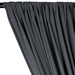 Ity Stretch Knit Jersey Rod Pocket Curtains Charcoal 1
