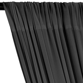 Power Mesh Rod Pocket Curtains Charcoal 2