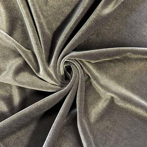 Stretch Velvet Rod Pocket Curtains Charcoal 3