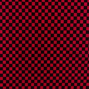 Checkered Print Cotton Fabric SV577423 Red Black A1