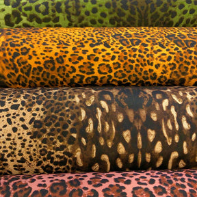 Cheetah Print Polyester Fabric Group