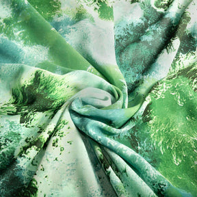 Chiffon Tie Dye Printed Fabric SV577574 Green 3