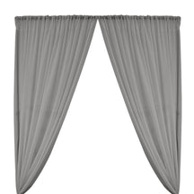 Polyester Chiffon Rod Pocket Curtains Grey 1